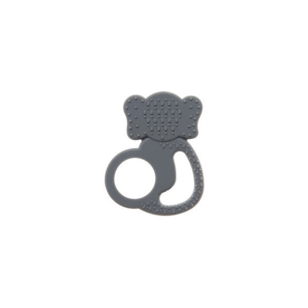 babyjem-silicone-elephant-teether-gray---bpa
