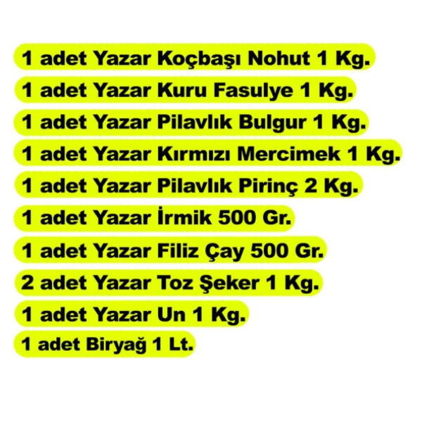 yazar-ramadan-package-10-pieces-11-kg