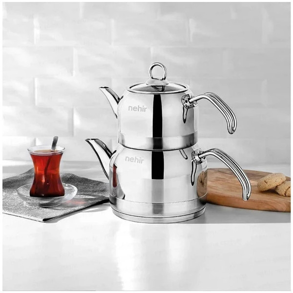 nehir-lotus-midi-stainless-steel-tea-set