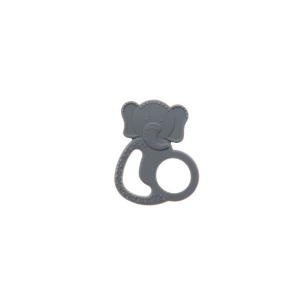 babyjem-silicone-elephant-teether-gray---bpa