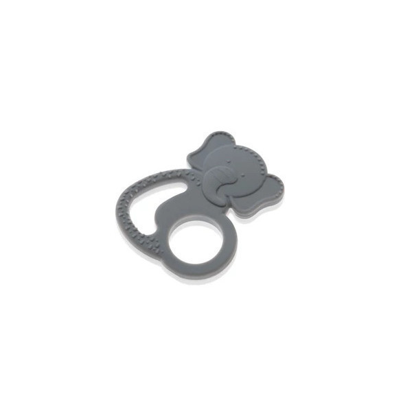 babyjem-silicone-elephant-teether-gray---bpa