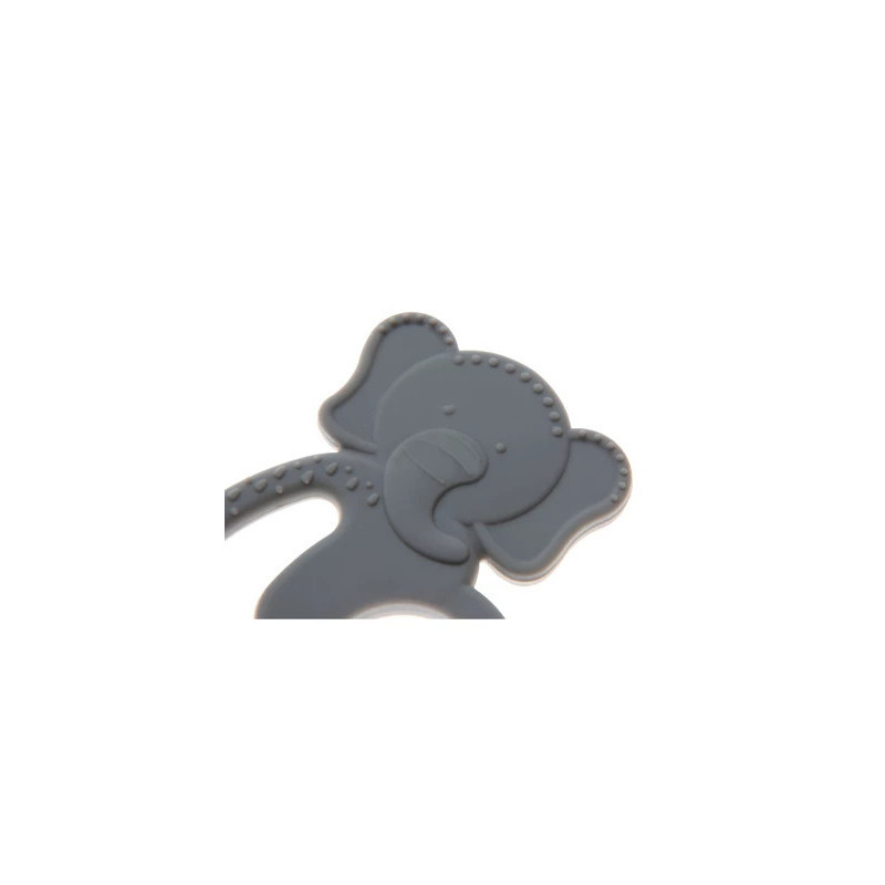 babyjem-silicone-elephant-teether-gray---bpa