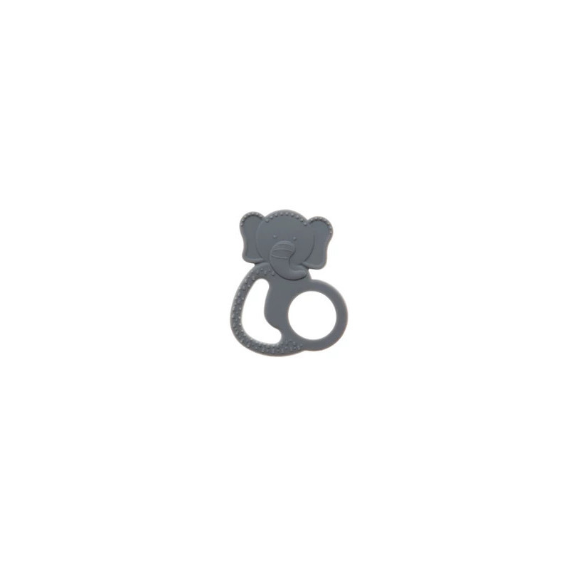 babyjem-silicone-elephant-teether-gray---bpa